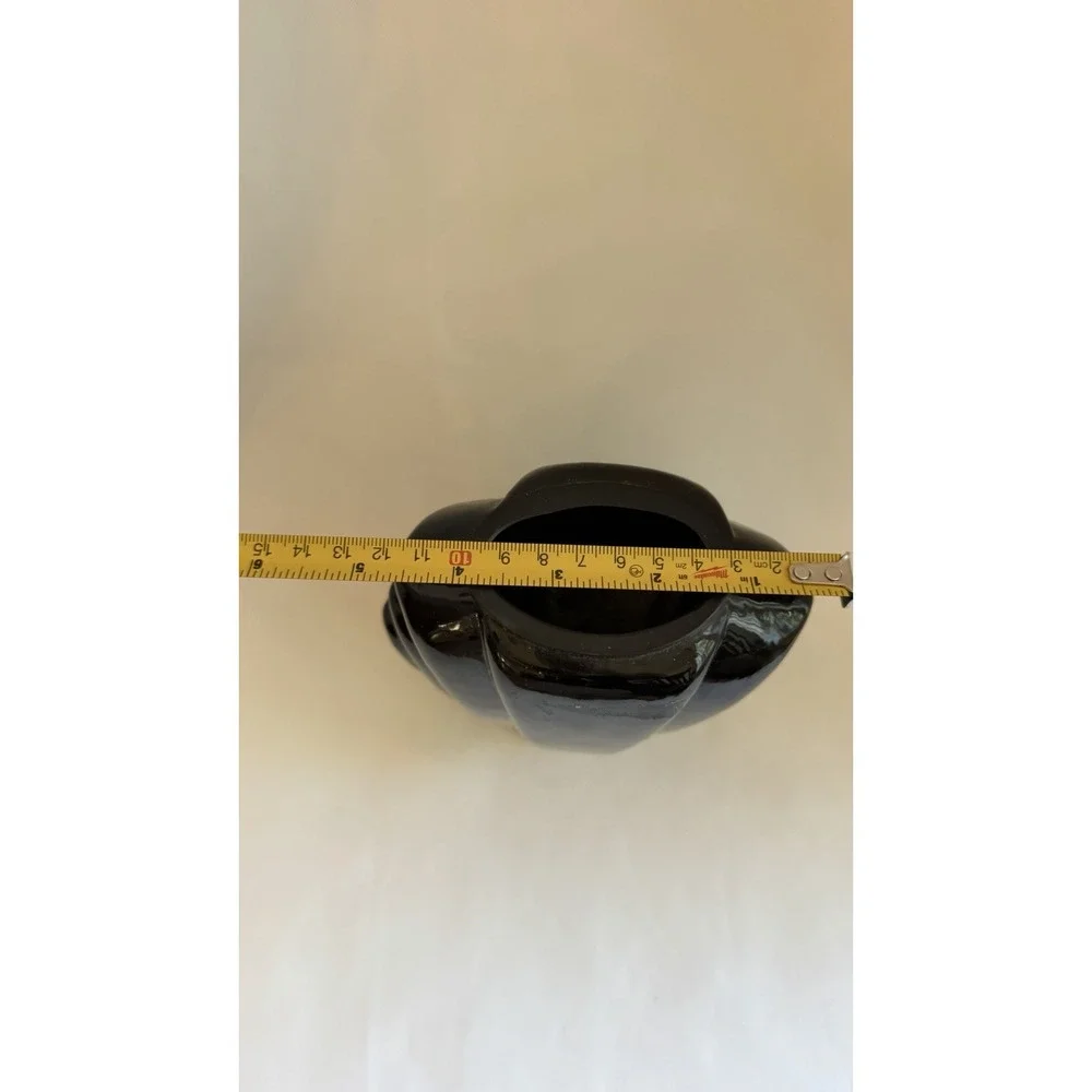 Vintage MCM, Art Deco, Black Ceramic/Porcelain 7